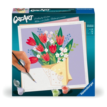Ravensburger - CreArt pictura pe numere pentru adulti buchet de lalele Ravensburger - 1